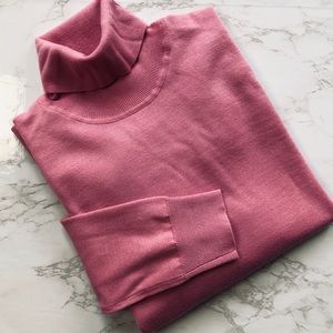 Sandro Pink Wool Turtleneck Sweater S (mens fit)